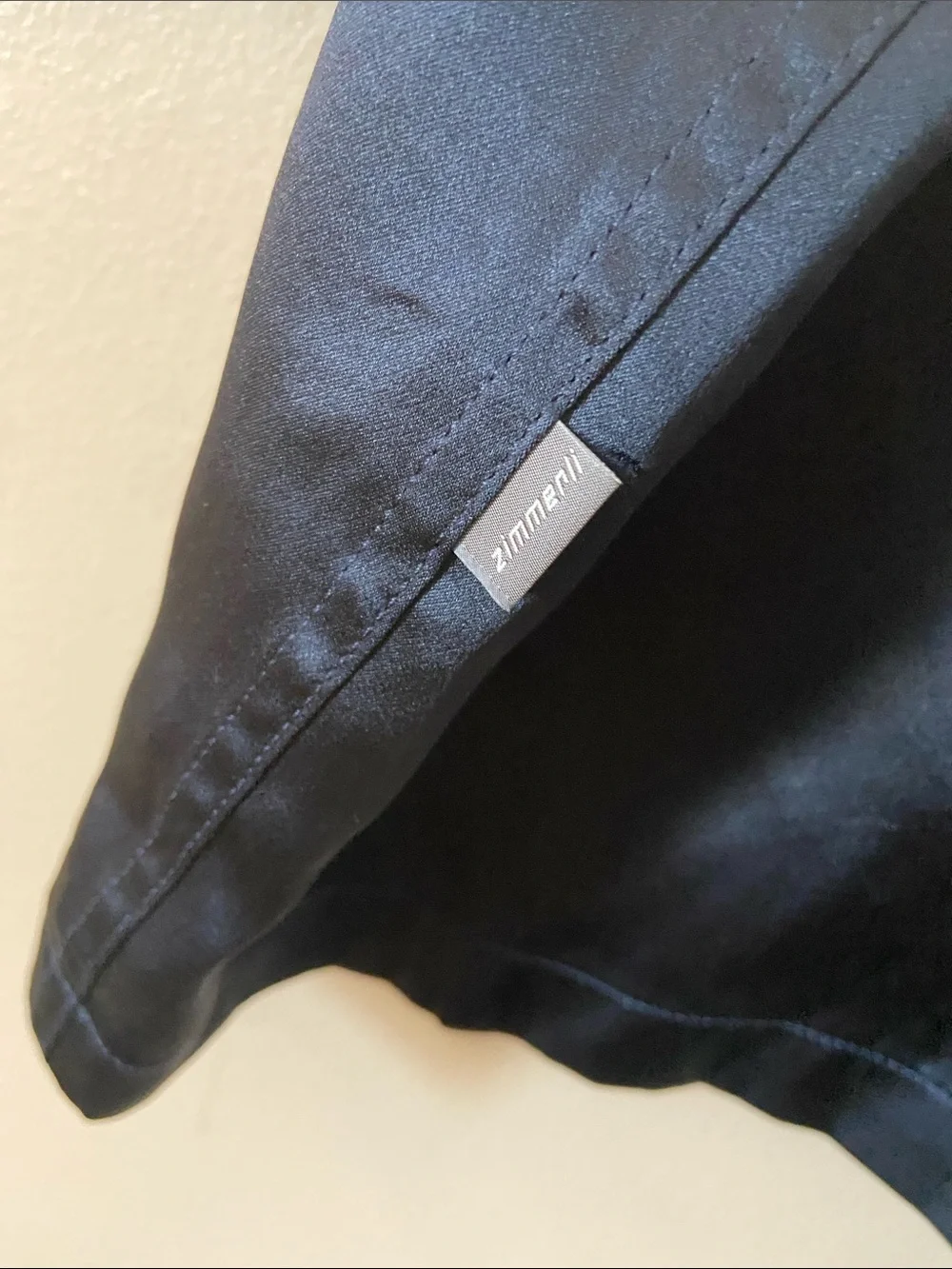 Zimmerli Navy Silk Pajama Top Shirt Long Sleeve Button Front Luxury Sleepwear